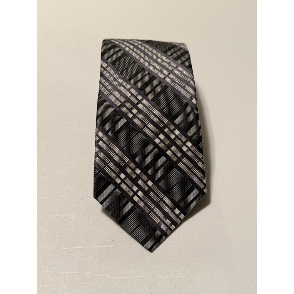 John W Nordstrom Mens Plaid Silk Wool Blend‎ Neck Tie Classic Business Formal
